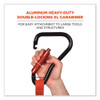 Squids 3148 Tool Lanyard With Xl Carabiner + Threaded Loop, 80 Lb Max Working Capacity, 76" Long, Orange/black