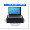 Metal Mesh Monitor Stand With Storage Drawers, For Up To 32" Monitors, 15.8" X 11.8" X 4.7", Black, Supports 30 Lb Metal Mesh Monitor Stand With Storage Drawers, For Up To 32" Monitors, 15.8" X 11.8" X 4.7", Black, Supports 30 Lb