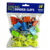 Smiling Face Binder Clips, Medium, Assorted Colors, 36/pack Smiling Face Binder Clips, Medium, Assorted Colors, 36/pack
