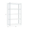 Steel Shelving Unit With Particleboard Shelves, Five-shelf, 36w X 18d X 72h, Steel, Black Steel Shelving Unit With Particleboard Shelves, Five-shelf, 36w X 18d X 72h, Steel, Black