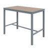 Eveleen Outdoor Bistro Patio Table With Four Mocha Powder-coated Polymer Barstools, 32 X 55, Mocha Eveleen Outdoor Bistro Patio Table With Four Mocha Powder-coated Polymer Barstools, 32 X 55, Mocha