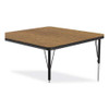 Adjustable Activity Tables, Square, 48" X 48" X 19" To 29", Medium Oak Top, Black Legs, 4/pallet Adjustable Activity Tables, Square, 48" X 48" X 19" To 29", Medium Oak Top, Black Legs, 4/pallet