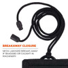 Squids 3389 Wallet Id/badge Holder,horizontal/vertical, Black, 3.75 X 5 For 2.75 X 3.5 Insert, 18" Cord