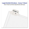 Preprinted Legal Exhibit Side Tab Index Dividers, Avery Style, 11-tab, 1 To 10, 11 X 8.5, White, 1 Set Preprinted Legal Exhibit Side Tab Index Dividers, Avery Style, 11-tab, 1 To 10, 11 X 8.5, White, 1 Set