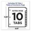 Customizable Toc Ready Index Multicolor Dividers, 10-tab, Letter