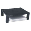 Single-level Monitor Stand, 17" X 13.25" X 3" To 6.5", Black, Supports 50 Lbs Single-level Monitor Stand, 17" X 13.25" X 3" To 6.5", Black, Supports 50 Lbs