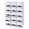 Stor/drawer Steel Plus Extra Space-savings Storage Drawers, 10.5" X 25.25" X 5.25", White/blue, 12/carton