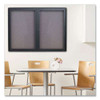 Enclosed Fabric-cork Board, 48 X 36, Gray Surface, Graphite Aluminum Frame Enclosed Fabric-cork Board, 48 X 36, Gray Surface, Graphite Aluminum Frame