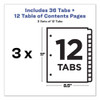 Customizable Table Of Contents Ready Index Dividers With Multicolor Tabs, 12-tab, 1 To 12, 11 X 8.5, White, 3 Sets Customizable Table Of Contents Ready Index Dividers With Multicolor Tabs, 12-tab, 1 To 12, 11 X 8.5, White, 3 Sets