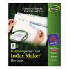 Index Maker Ecofriendly Print And Apply Clear Label Dividers With White Tabs, 8-tab, 11 X 8.5, White, 5 Sets Index Maker Ecofriendly Print And Apply Clear Label Dividers With White Tabs, 8-tab, 11 X 8.5, White, 5 Sets