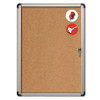 Slim-line Enclosed Cork Bulletin Board, 47 X 38, Aluminum Case Slim-line Enclosed Cork Bulletin Board, 47 X 38, Aluminum Case