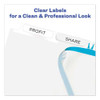 Print And Apply Index Maker Clear Label Dividers, 5 White Tabs, Letter, 5 Sets Print And Apply Index Maker Clear Label Dividers, 5 White Tabs, Letter, 5 Sets