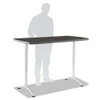 Arc Adjustable-height Table, Rectangular Top, 30 X 48 X 36 To 48 High, Gray Walnut/silver Arc Adjustable-height Table, Rectangular Top, 30 X 48 X 36 To 48 High, Gray Walnut/silver