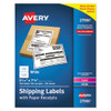Shipping Labels With Paper Receipt Bulk Pack, Inkjet/laser Printers, 5.06 X 7.63, White, 100/box Shipping Labels With Paper Receipt Bulk Pack, Inkjet/laser Printers, 5.06 X 7.63, White, 100/box
