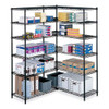 Industrial Add-on Unit, Four-shelf, 36w X 18d X 72h, Steel, Black Industrial Add-on Unit, Four-shelf, 36w X 18d X 72h, Steel, Black