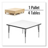 Markerboard Activity Tables, Square, 48" X 48" X 19" To 29", White Top, Black Legs, 4/pallet Markerboard Activity Tables, Square, 48" X 48" X 19" To 29", White Top, Black Legs, 4/pallet