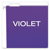 Colored Hanging Folders, Letter Size, 1/5-cut Tab, Violet, 25/box