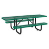 Ada Compliant Expanded Steel Picnic Table, Rectangular, 96 X 60 X 21.5, Green Top And Base Ada Compliant Expanded Steel Picnic Table, Rectangular, 96 X 60 X 21.5, Green Top And Base