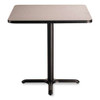 Cafe Table, 36w X 36d X 36h, Square Top/x-base, Gray Nebula Top, Black Base Cafe Table, 36w X 36d X 36h, Square Top/x-base, Gray Nebula Top, Black Base