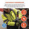 Glowear 8351 Class 3 Hi-vis Windbreaker Water-resistant Jacket, Large, Lime Glowear 8351 Class 3 Hi-vis Windbreaker Water-resistant Jacket, Large, Lime