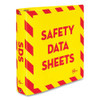 Ultraduty Safety Data Sheet Binders With Chain, 3 Rings, 2" Capacity, 11 X 8.5, Yellow/red