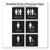 Ada Sign, Women, Plastic, 8 X 8, Clear/white Ada Sign, Women, Plastic, 8 X 8, Clear/white