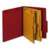 Pressboard Classification Folders, 2.5" Expansion, 2 Full-pocket Dividers, 6 Fasteners, Letter Size, Red Exterior, 10/box Pressboard Classification Folders, 2.5" Expansion, 2 Full-pocket Dividers, 6 Fasteners, Letter Size, Red Exterior, 10/box