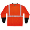 Glowear 8281bk Class 2 Long Sleeve Shirt With Black Bottom, 7x-large Long, Orange