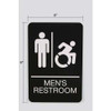 Ada Sign, Men's Restroom, 6 X 9, Black Face, White Graphics Ada Sign, Men's Restroom, 6 X 9, Black Face, White Graphics