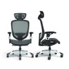 Alera Minerva Ergonomic Mesh Swivel Task Chair, Support Up To 275lb, 17.24 To 20.98 Seat Height, Black Seat/back, Silver Base Alera Minerva Ergonomic Mesh Swivel Task Chair, Support Up To 275lb, 17.24 To 20.98 Seat Height, Black Seat/back, Silver Base