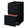Full-width Pull 20 Deep Mobile Pedestal File, 3-drawer: Box/box/file, Letter, Black, 15 X 19.88 X 27.75 Full-width Pull 20 Deep Mobile Pedestal File, 3-drawer: Box/box/file, Letter, Black, 15 X 19.88 X 27.75