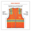 Glowear 8246z Class 2 Two-tone Mesh Reflective Binding Zipper Vest, Polyester, 4x-large/5x-large, Orange
