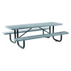 Expanded Steel Picnic Table, Rectangular, 96 X 62 X 29.5, Gray Top, Gray Base/legs Expanded Steel Picnic Table, Rectangular, 96 X 62 X 29.5, Gray Top, Gray Base/legs