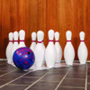 Plastic Bowling Pin Set, White, 10/set