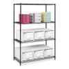 Industrial Wire Shelving, Four-shelf, 48w X 24d X 72h, Black Industrial Wire Shelving, Four-shelf, 48w X 24d X 72h, Black