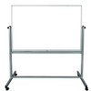 Mobile Magnetic Whiteboard, 60" X 40", White Surface, Silver Aluminum Frame