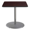 Cafe Table, 36w X 36d X 36h, Square Top/round Base, Mahogany Top, Gray Base Cafe Table, 36w X 36d X 36h, Square Top/round Base, Mahogany Top, Gray Base