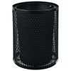 Outdoor Diamond Industrial Steel Trash Can, 36 Gal, Black