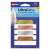 Ultra Tabs Repositionable Mini Tabs, 1/5-cut Tabs, Assorted Neon, 1" Wide, 40/pack