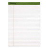 Earthwise By Ampad Recycled Writing Pad, Wide/legal Rule, Politex Sand Headband, 40 White 8.5 X 11.75 Sheets, 4/pack