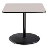 Cafe Table, 36w X 36d X 30h, Square Top/round Base, Gray Nebula Top, Black Base Cafe Table, 36w X 36d X 30h, Square Top/round Base, Gray Nebula Top, Black Base