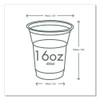 96-series Cold Cup, 16 Oz, Plastic, Clear/green, 1,000/carton 96-series Cold Cup, 16 Oz, Plastic, Clear/green, 1,000/carton