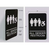 Ada Sign, All Gender Restroom, 6 X 9, Black Face, White Graphics