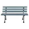 Recycled Plastic Benches With Back, 48" X 23" X 28", Gray Seat/back, Gray Base Recycled Plastic Benches With Back, 48" X 23" X 28", Gray Seat/back, Gray Base