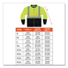 Glowear 8281bk Class 2 Long Sleeve Shirt With Black Bottom, Polyester, X-large, Lime