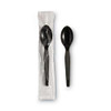 Individually Wrapped Heavyweight Teaspoons, Polystyrene, Black 1,000/carton Individually Wrapped Heavyweight Teaspoons, Polystyrene, Black 1,000/carton