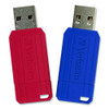 Pinstripe Usb 2.0 Flash Drive, 128 Gb, Blue/red, 2/pack Pinstripe Usb 2.0 Flash Drive, 128 Gb, Blue/red, 2/pack