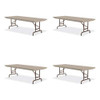 Adjustable Folding Tables, Rectangular, 60" X 30" X 22" To 32", Mocha Granite Top, Brown Legs, 4/pallet