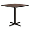 Cafe Table, 36w X 36d X 36h, Square Top/x-base, Mahogany Top, Black Base Cafe Table, 36w X 36d X 36h, Square Top/x-base, Mahogany Top, Black Base