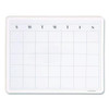 Magnetic Dry Erase Monthly Calendar, 14" X 11", White Surface, White Plastic Frame